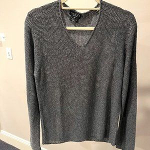 Gucci Knit Silver V-Neck - Size M